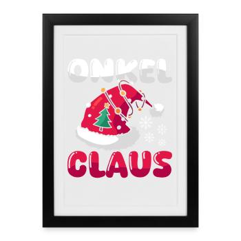 Santa Claus Uncle Claus Christmas - Framed poster (27 × 37 cm) - black - Front