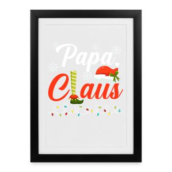 Santa Claus Papa Claus Christmas - Framed poster (27 × 37 cm) - black - Front