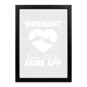 Social Worker Volunteer No App - Framed poster (27 × 37 cm) - black - Front