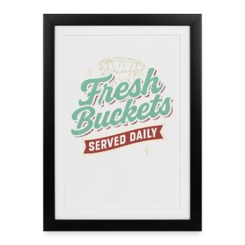 Parole de basket : humour : Idée cadeau pour joueur de basket - Affiche encadrée (27 × 37 cm) - noir - Devant