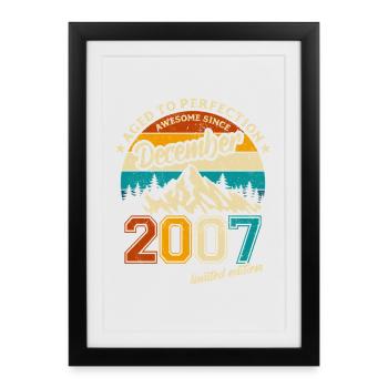 Édition limitée cadeau d’anniversaire de décembre 2007 - Affiche encadrée (27 × 37 cm) - noir - Devant