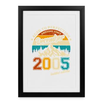 Édition limitée cadeau d’anniversaire de décembre 2005 - Affiche encadrée (27 × 37 cm) - noir - Devant
