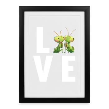 Mantes religieuses Mantes religieuses - Affiche encadrée (27 × 37 cm) - noir - Devant