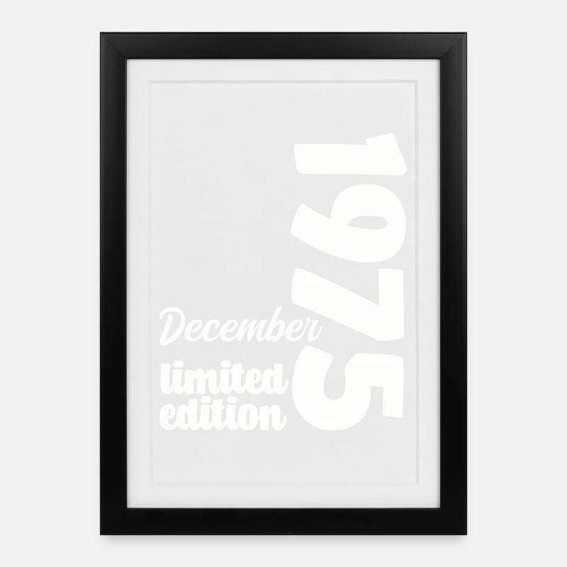 Geburtstag Dezember 1975 Limited Edition Geschenk - Gerahmtes Poster (27 × 37 cm) - Schwarz
