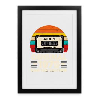 Original 1979 Best Of 79 Legendary Hits Limited - Affiche encadrée (27 × 37 cm) - noir - Devant