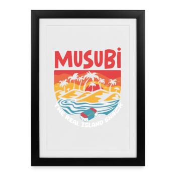 Musubi : Le vrai encas de l’île - Affiche encadrée (27 × 37 cm) - noir - Devant