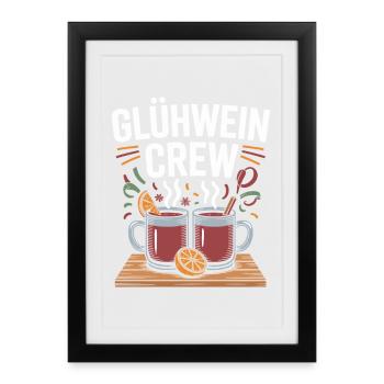 Équipe du vin chaud Marché de Noël joyeux - Affiche encadrée (27 × 37 cm) - noir - Devant