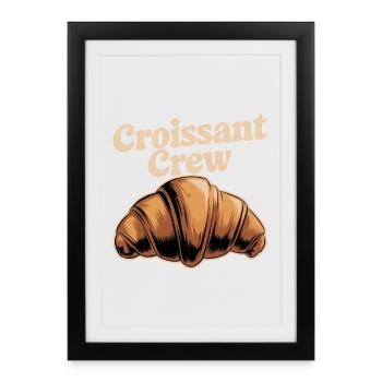 Croissant Crew - Affiche encadrée (27 × 37 cm) - noir - Devant