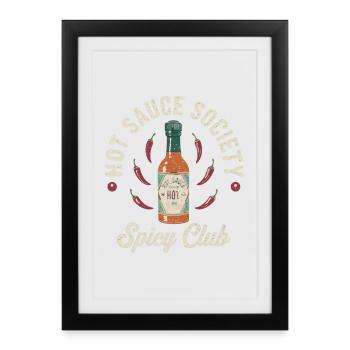 Société de la Sauce Piquante – Club Épicé - Affiche encadrée (27 × 37 cm) - noir - Devant