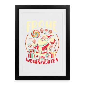 Tir à l’arc Tir à l’arc Tir à l’arc - Affiche encadrée (27 × 37 cm) - noir - Devant