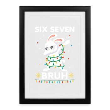 Rabbit_six_seven broth - Framed poster (27 × 37 cm) - black - Front