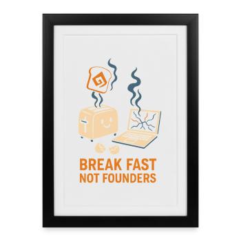 Fondateur de startup Survivant à l’épuisement professionnel : se rétablit - Affiche encadrée (27 × 37 cm) - noir - Devant
