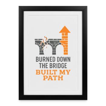 Fondateur de startup Survivant à l’épuisement professionnel : se rétablit - Affiche encadrée (27 × 37 cm) - noir - Devant