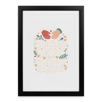 Holiday Lights and Human Rights - Framed poster (27 × 37 cm) - black - Front