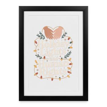 Holiday Lights and Human Rights - Framed poster (27 × 37 cm) - black - Front