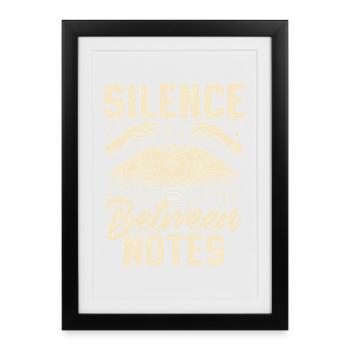 Silence entre les notes - Affiche encadrée (27 × 37 cm) - noir - Devant