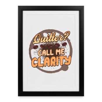 Abstinence de café Ancien buveur de café appelez-moi clarté - Affiche encadrée (27 × 37 cm) - noir - Devant