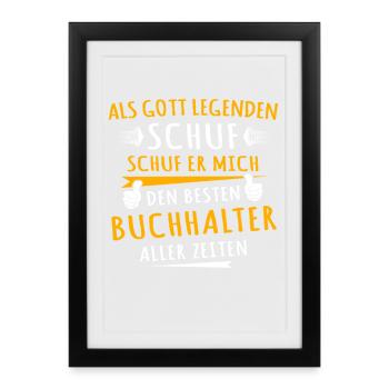 Comptable - Affiche encadrée (27 × 37 cm) - noir - Devant