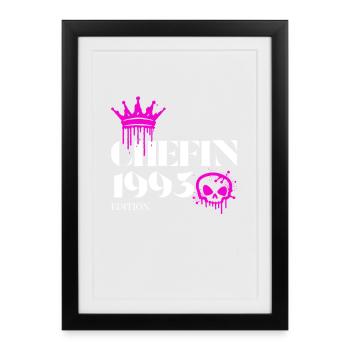 Édition Chefin 1993 32e anniversaire Diction - Affiche encadrée (27 × 37 cm) - noir - Devant
