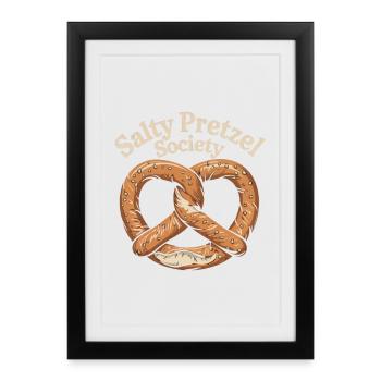 Bretzel - Affiche encadrée (27 × 37 cm) - noir - Devant