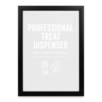 Forêt professionnelle de distributeurs de friandises - Affiche encadrée (27 × 37 cm) - noir - Devant