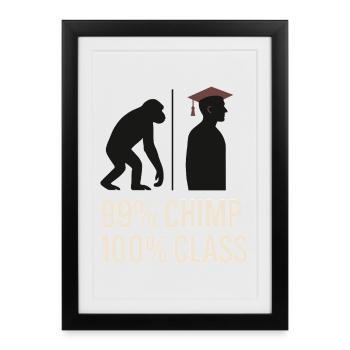 Prehistoric stone tools of Homo - Framed poster (27 × 37 cm) - black - Front