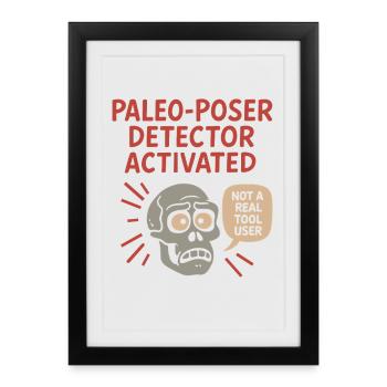 Outils préhistoriques en pierre d’Homo - Affiche encadrée (27 × 37 cm) - noir - Devant