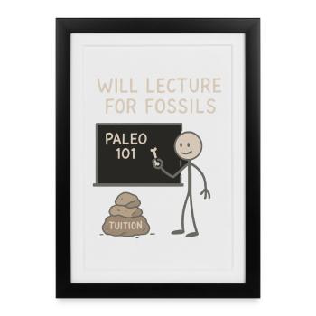 Outils préhistoriques en pierre d’Homo - Affiche encadrée (27 × 37 cm) - noir - Devant