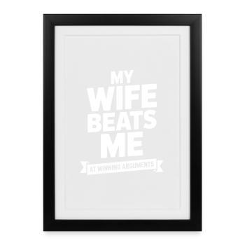 Arguments gagnants Ruban Tee - Affiche encadrée (27 × 37 cm) - noir - Devant