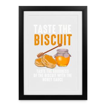Goûtez le biscuit au miel - Affiche encadrée (27 × 37 cm) - noir - Devant