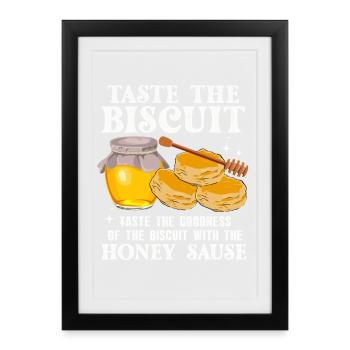 Délice de biscuit au miel - Affiche encadrée (27 × 37 cm) - noir - Devant