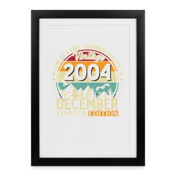 21e anniversaire Millésime Décembre 2004 - Affiche encadrée (27 × 37 cm) - noir - Devant