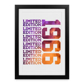 60 ANS ÉDITION LIMITÉE 1966 60E ANNIVERSAIRE - Affiche encadrée (27 × 37 cm) - noir - Devant