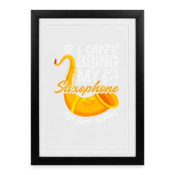 Funny Saxophone Player Orchestra Member - Framed poster (27 × 37 cm) - black - Front