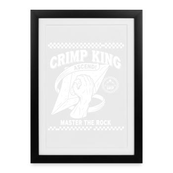 Crimp King Ascension Master The Rock Climb - Affiche encadrée (27 × 37 cm) - noir - Devant