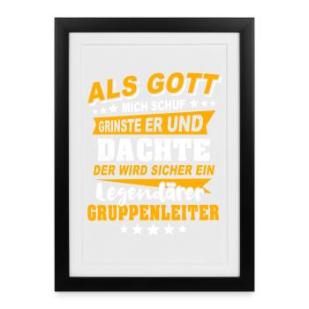 Group Leader Sayings - Framed poster (27 × 37 cm) - black - Front