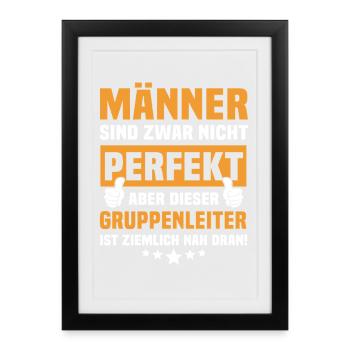 Funny Group Leader Sayings - Framed poster (27 × 37 cm) - black - Front