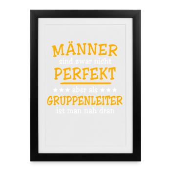 Group Leader Sayings - Framed poster (27 × 37 cm) - black - Front