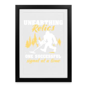 Dirt Fishing Big Foot - Framed poster (27 × 37 cm) - black - Front