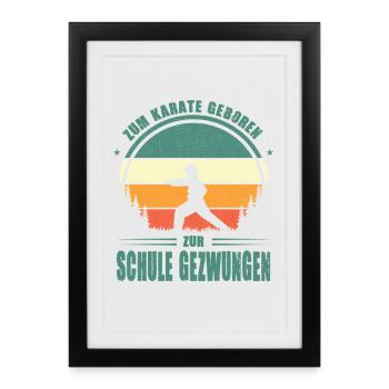Cadeaux d’entraînement en karaté Entraînement en karaté - Affiche encadrée (27 × 37 cm) - noir - Devant