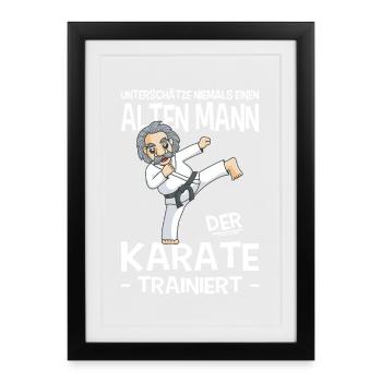 Karate Training Gifts Karate Training - Framed poster (27 × 37 cm) - black - Front