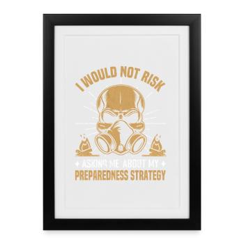  Prepping Lover Survivalist Prepper Equipment - Framed poster (27 × 37 cm) - black - Front