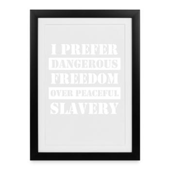 Liberté dangereuse - Affiche encadrée (27 × 37 cm) - noir - Devant