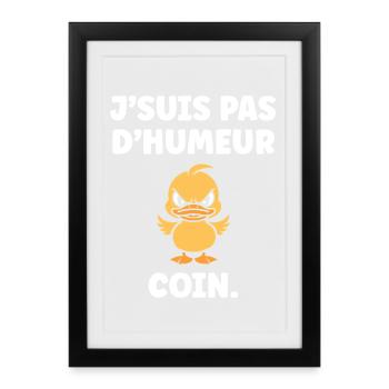 Grumpy Duck COIN - Framed poster (27 × 37 cm) - black - Front