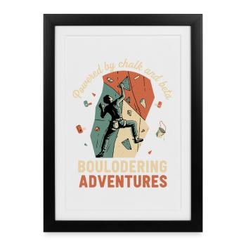Propulsés par la craie et les aventures de bloc Beta - Affiche encadrée (27 × 37 cm) - noir - Devant