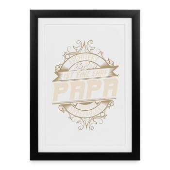 Architecte Papa - Affiche encadrée (27 × 37 cm) - noir - Devant