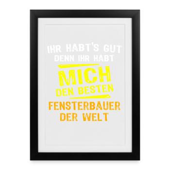 Window Maker Gift - Framed poster (27 × 37 cm) - black - Front