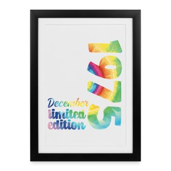 Anniversaire Décembre 1975 Cadeau Tie And Dye Tee - Affiche encadrée (27 × 37 cm) - noir - Devant