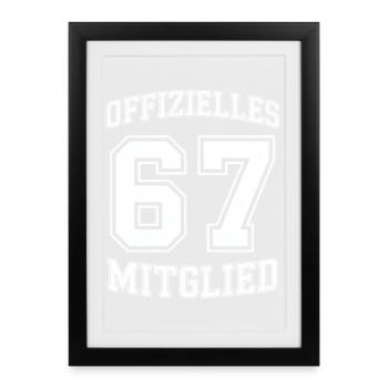 Official 67 Member Birthday Club - Framed poster (27 × 37 cm) - black - Front