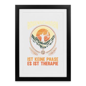Tir à l’arc Tir à l’arc Tir à l’arc - Affiche encadrée (27 × 37 cm) - noir - Devant